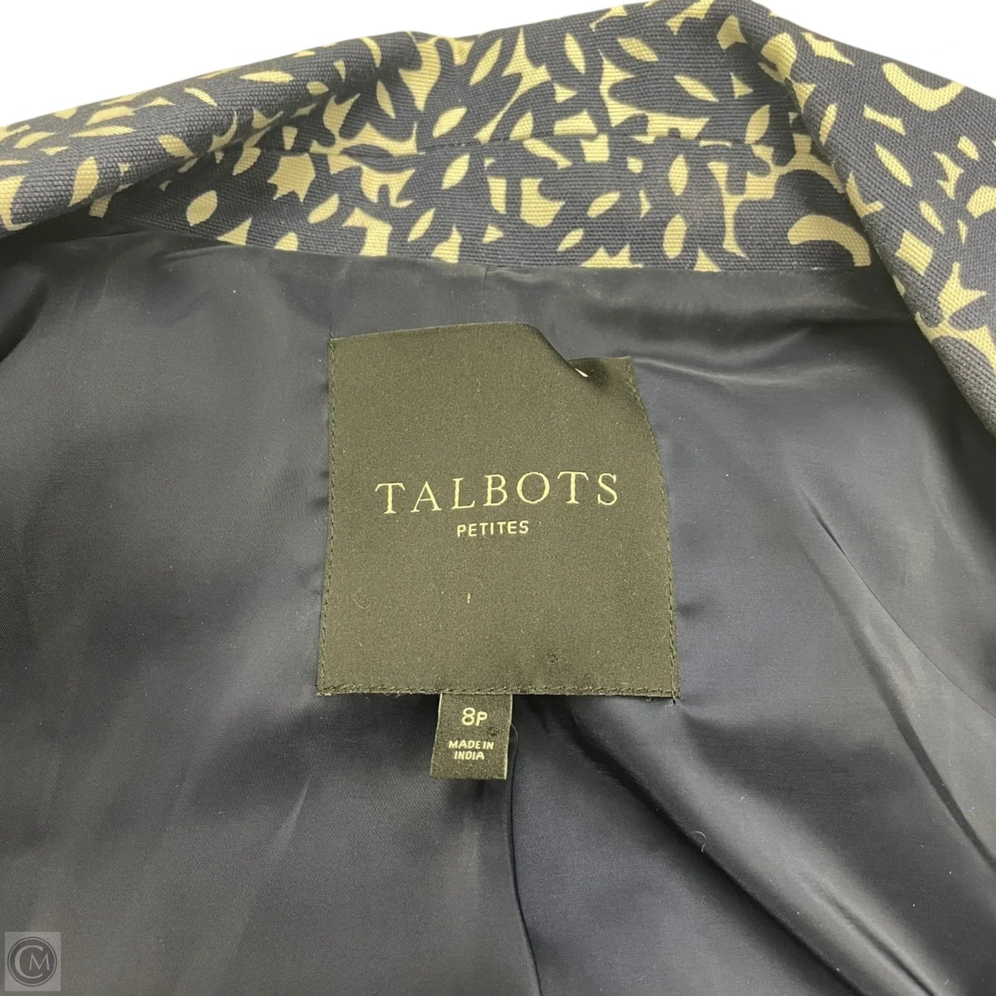 Jacket Windbreaker By Talbots In Navy, Size: Mp