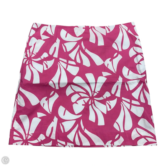 Skort Designer By Lilly Pulitzer In Pink & White, Size: 6