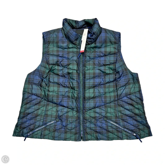 Vest Puffer & Quilted By Talbots In Plaid Pattern, Size: 2x