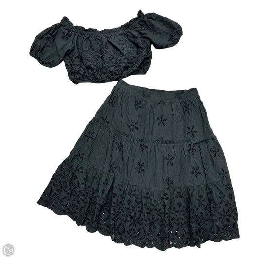 Skirt Set 2pc Designer By Lilly Pulitzer In Black, Size: L