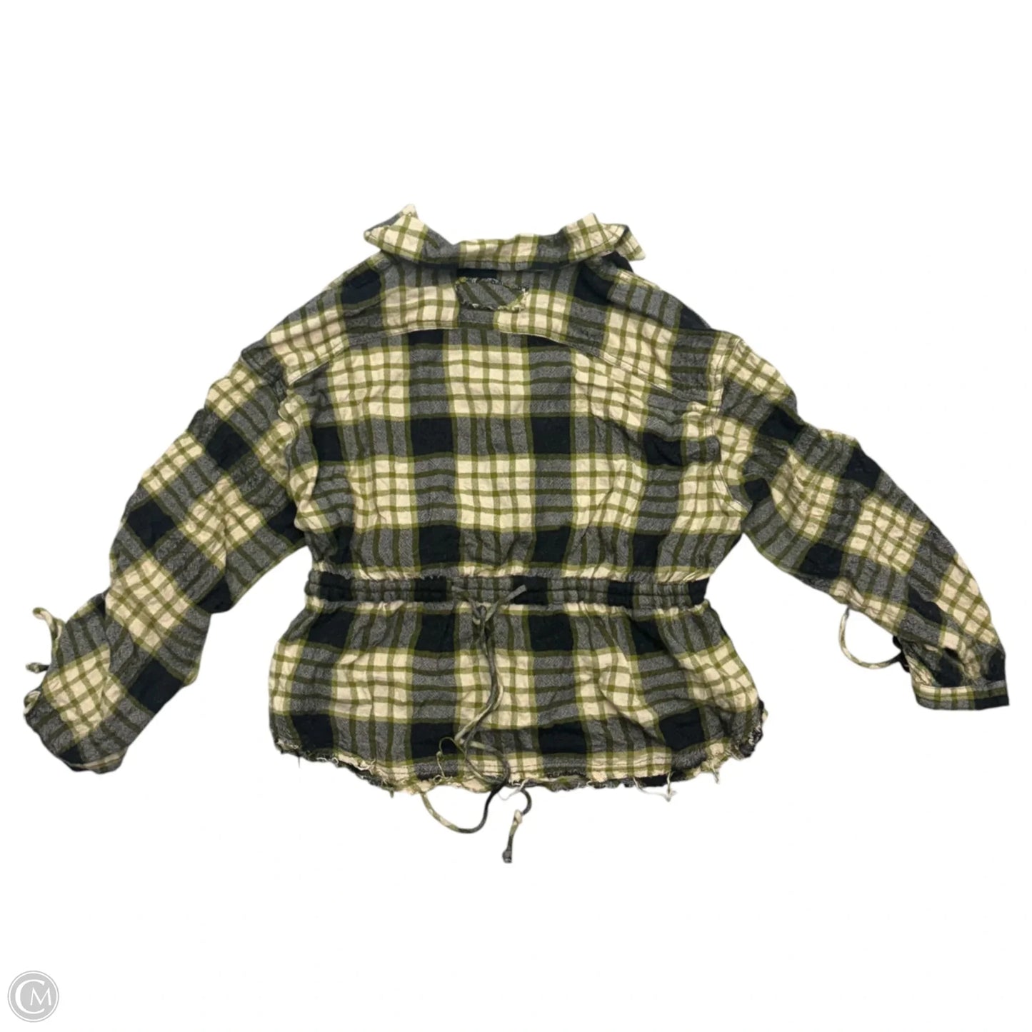 Top 3/4 Sleeve By We The Free In Plaid Pattern, Size: Xs