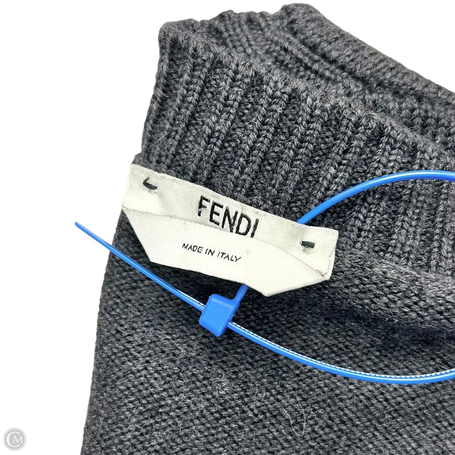 Sweater Cardigan Luxury Designer By Fendi In Grey, Size: S
