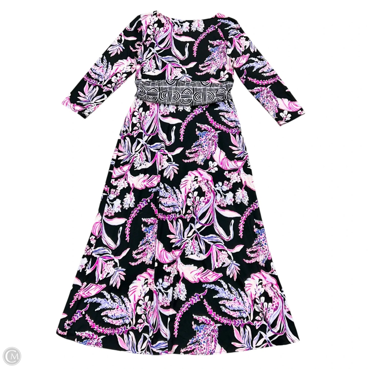 Dress Designer By Lilly Pulitzer In Black & Purple, Size: L