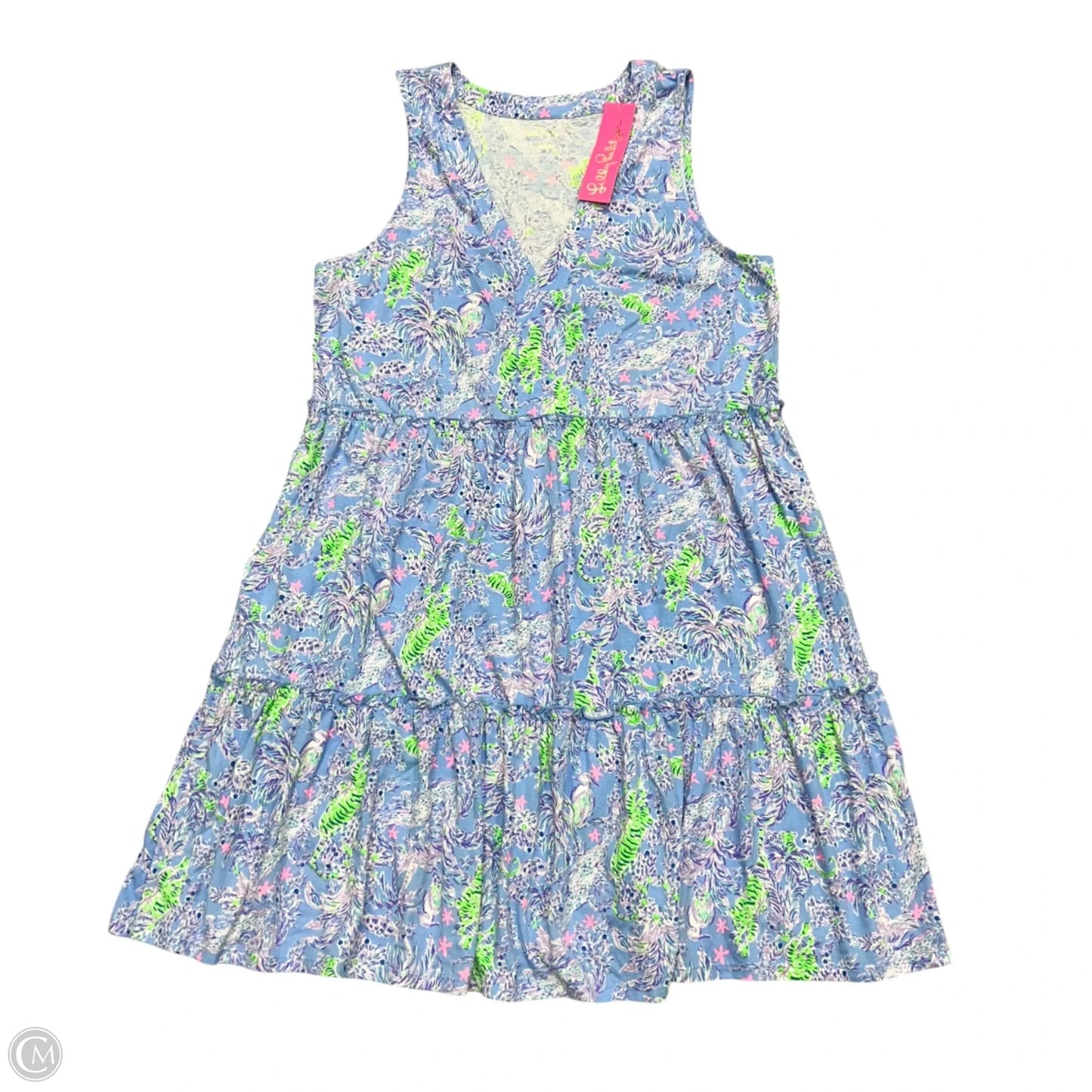 Dress Designer By Lilly Pulitzer In Blue & Purple, Size: L