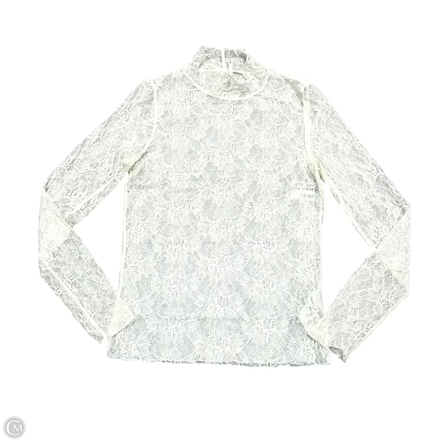 Top Long Sleeve By Anthropologie In Cream, Size: S