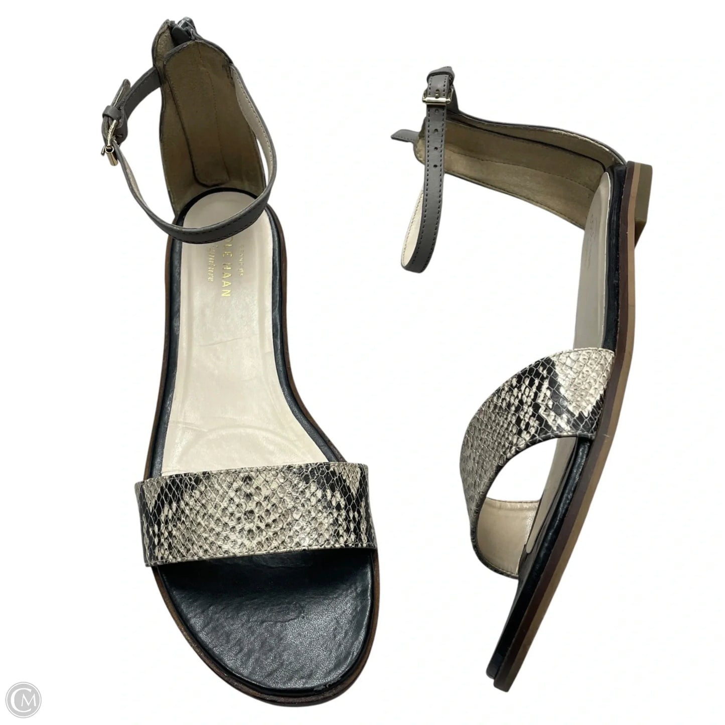 Sandals Flats By Cole-haan In Snakeskin Print, Size: 10
