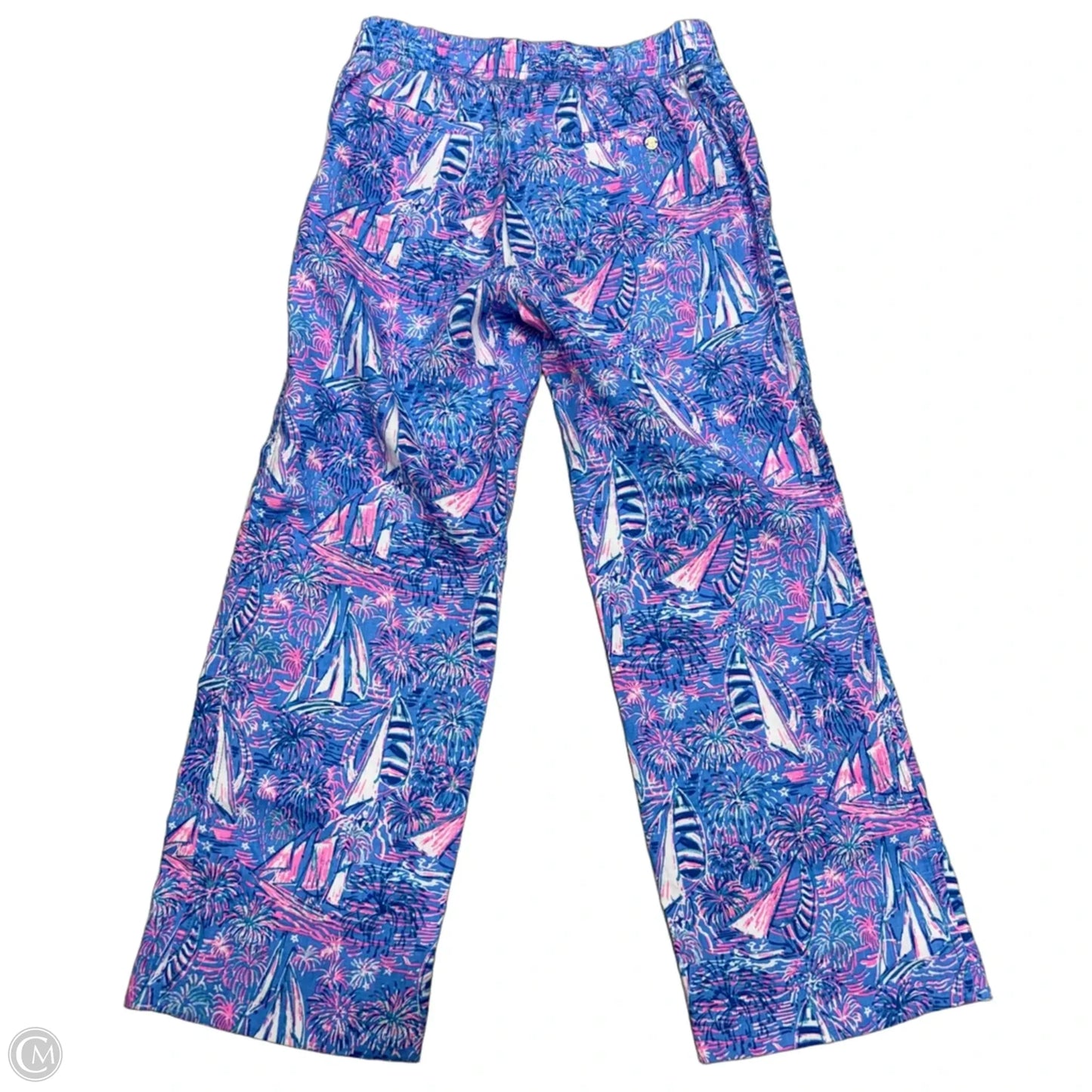 Pants Designer By Lilly Pulitzer In Blue & Pink, Size: S