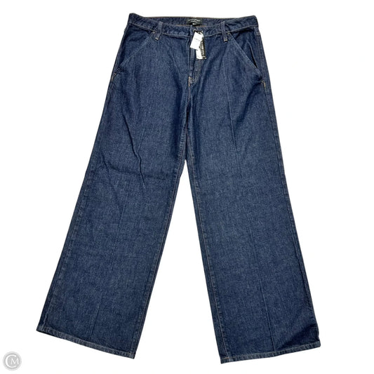 Jeans Wide Leg By Banana Republic In Blue Denim, Size: 14