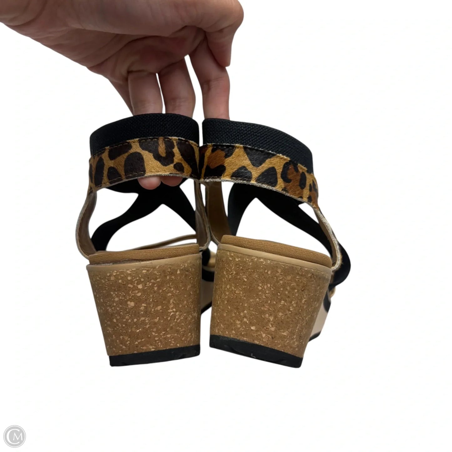Sandals Heels Wedge By Yellow Box In Leopard Print, Size: 8.5