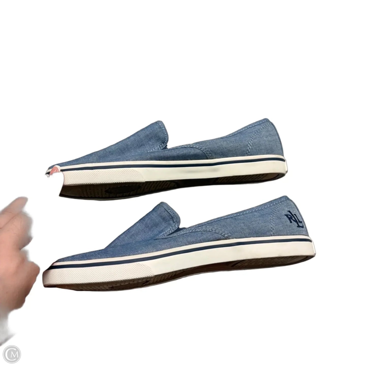 Shoes Sneakers By Lauren By Ralph Lauren In Blue Denim, Size: 6