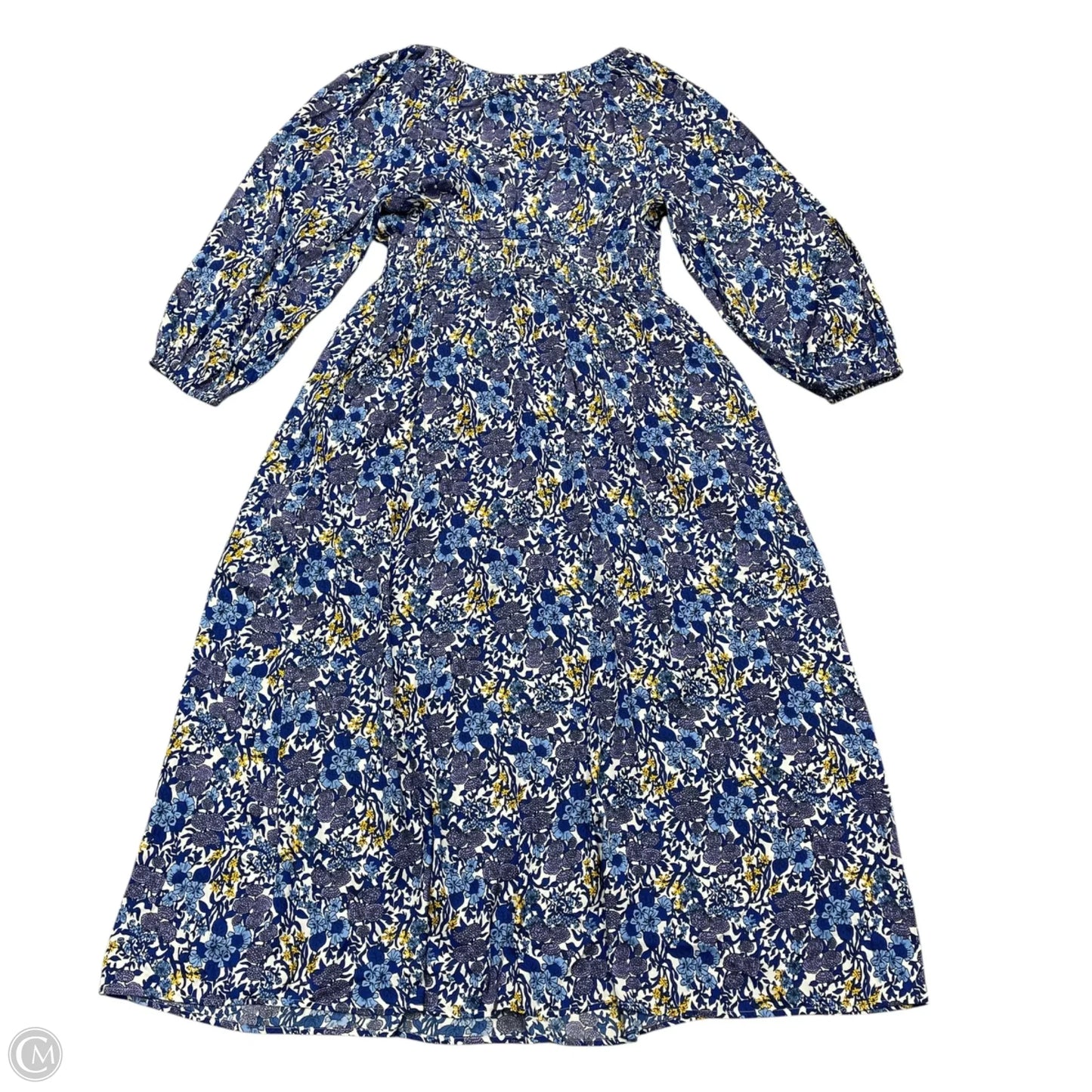 Dress Casual Maxi By J. Crew In Blue & Yellow, Size: S
