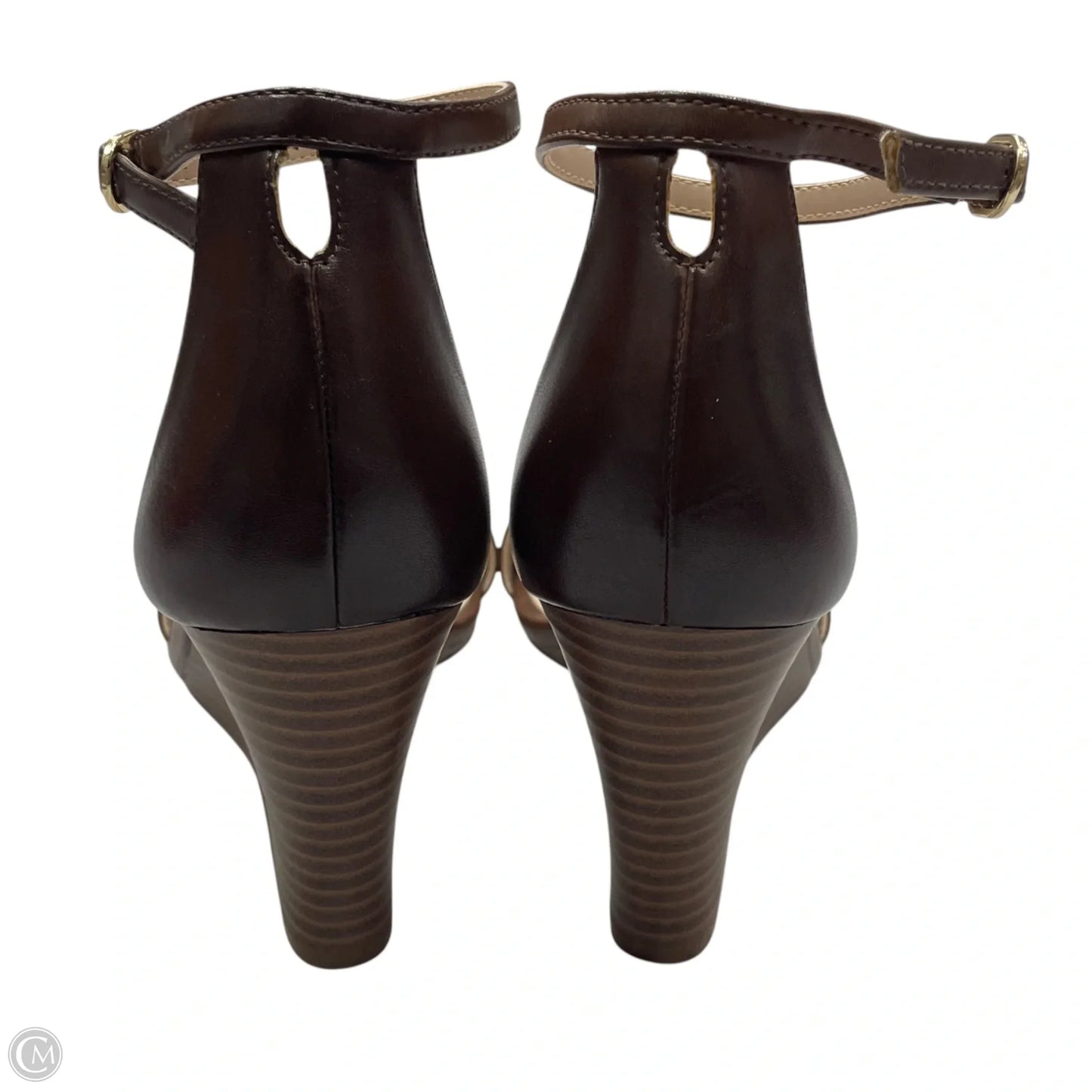 Sandals Heels Wedge By Kelly And Katie In Brown, Size: 9