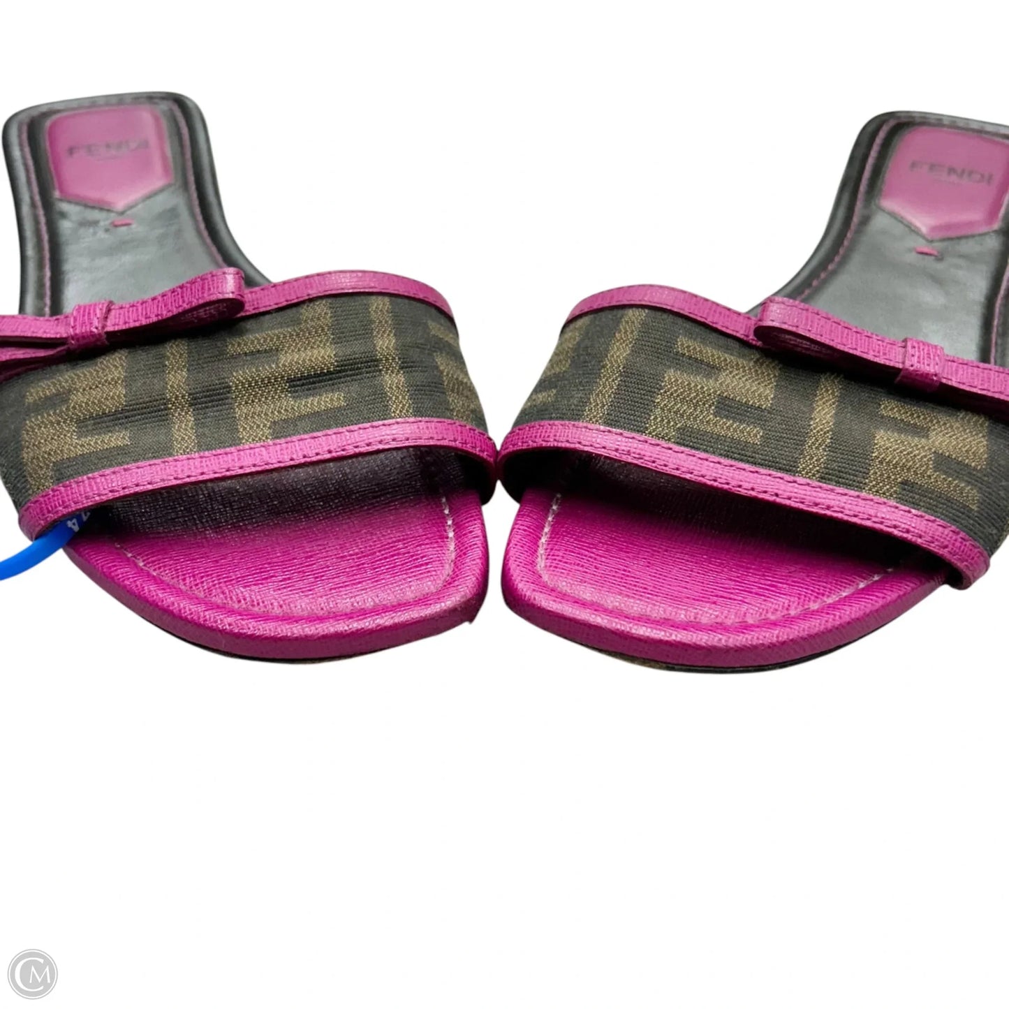 Sandals Luxury Designer By Fendi In Brown & Pink, Size: 5.5