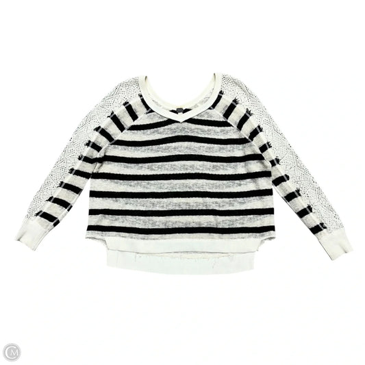 Top Long Sleeve By We The Free In Black & Cream, Size: S