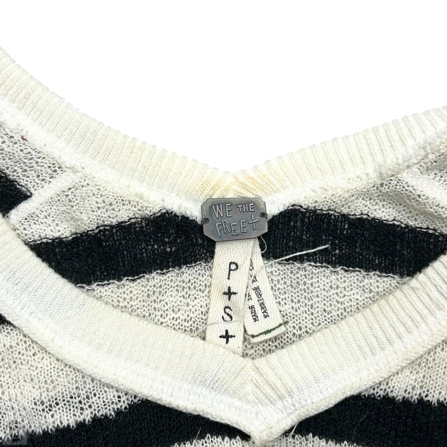 Top Long Sleeve By We The Free In Black & Cream, Size: S