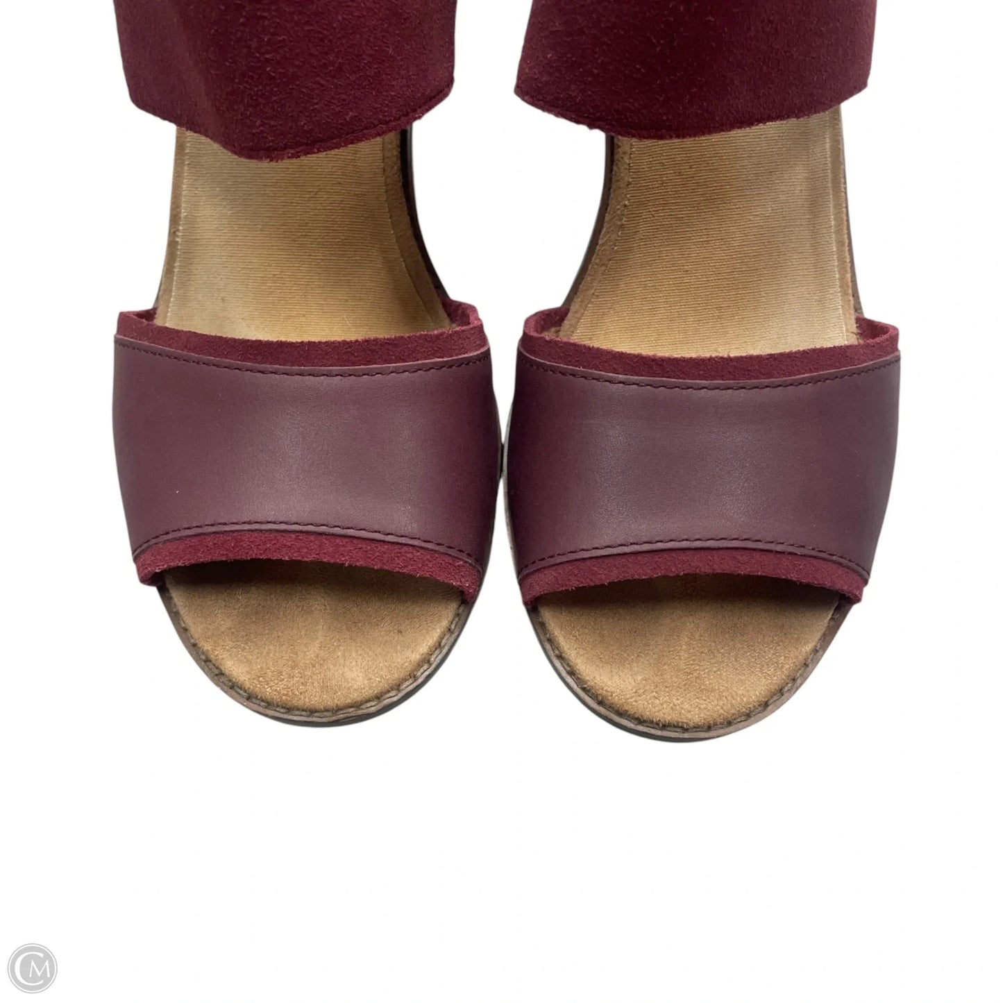 Sandals Heels Block By Toms In Maroon, Size: 12