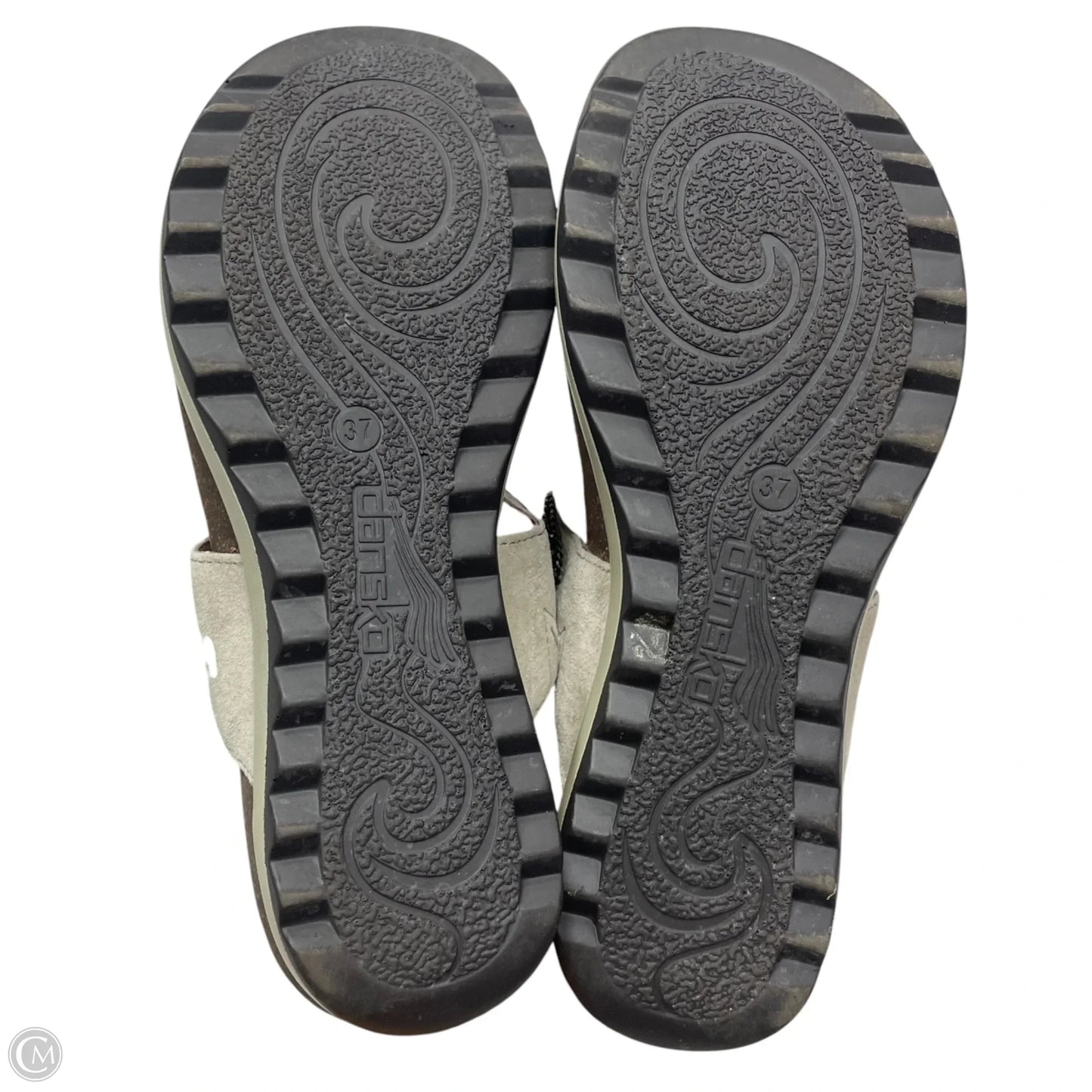 Sandals Heels Platform By Dansko In Silver, Size: 6.5