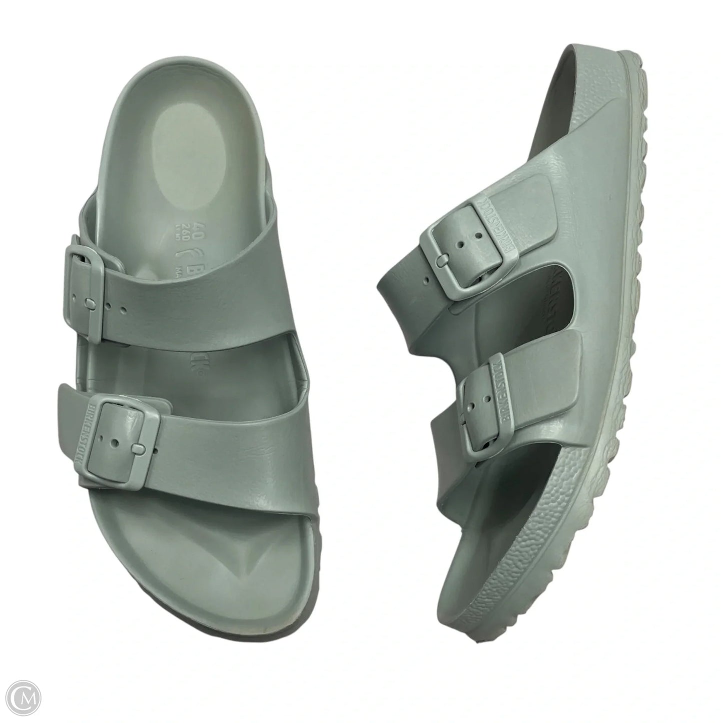 Sandals Flats By Birkenstock In Green, Size: 9