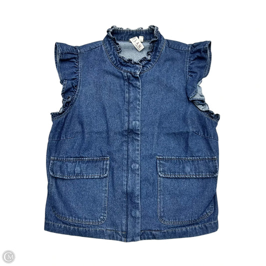 Top Short Sleeve By Dolan Left Coast In Blue Denim, Size: M