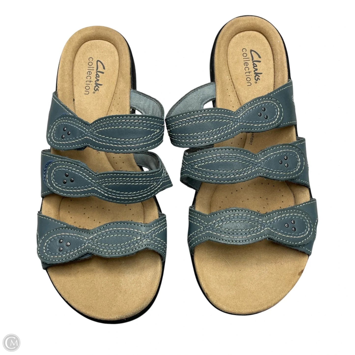Sandals Flats By Clarks In Blue, Size: 9
