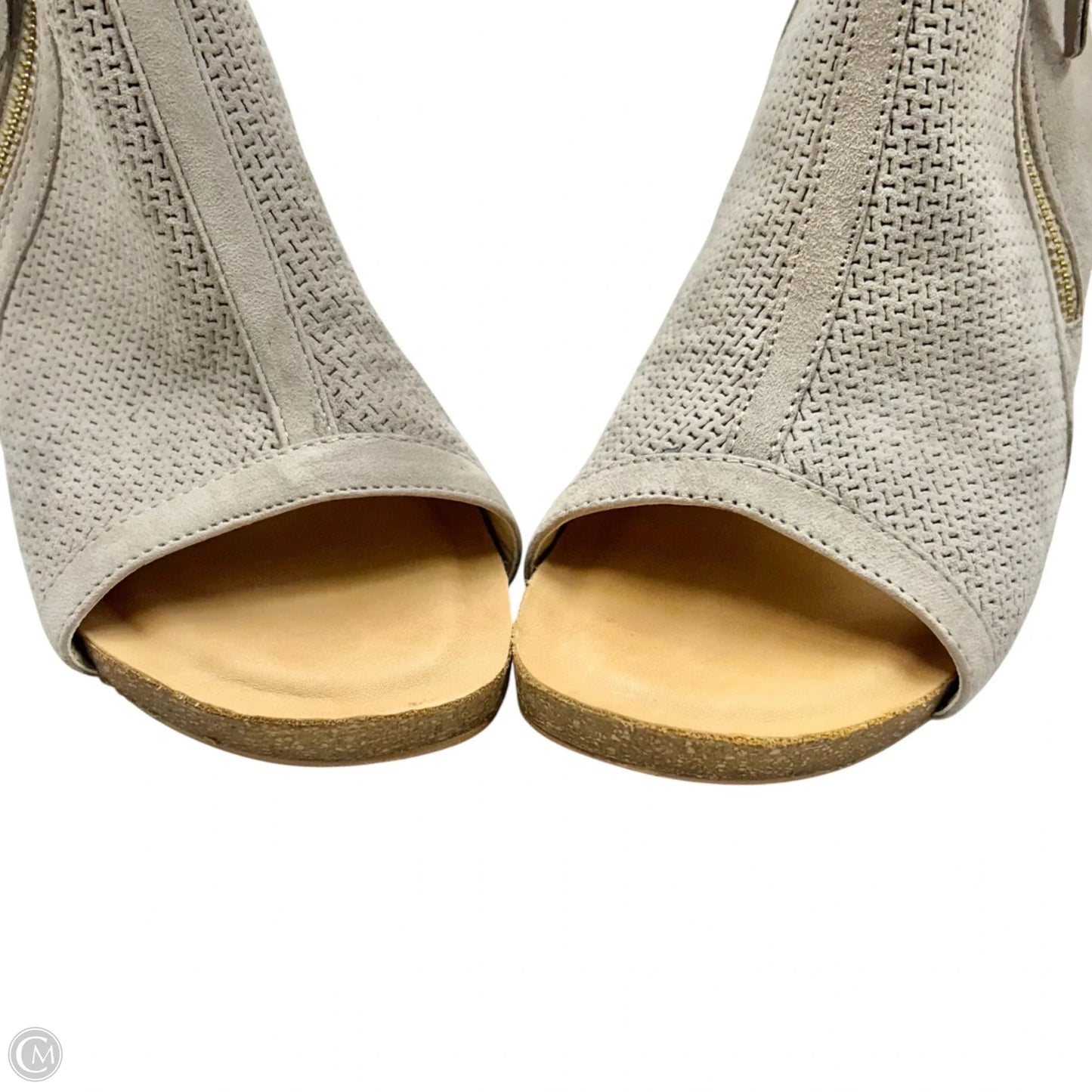 Boots Ankle Heels By Isola In Grey, Size: 10