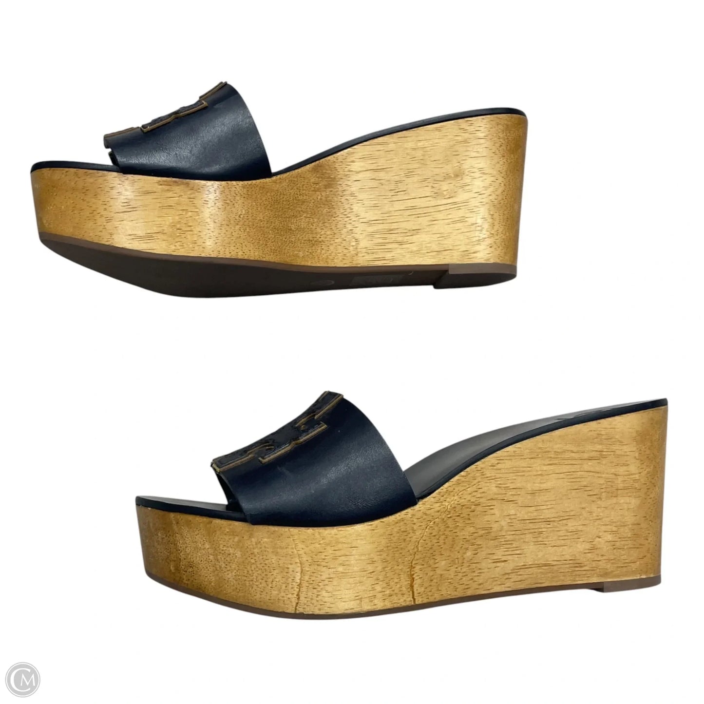 Sandals Designer By Tory Burch In Navy, Size: 8