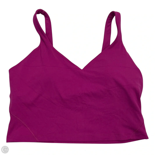 Athletic Tank Top By Lululemon In Purple, Size: L