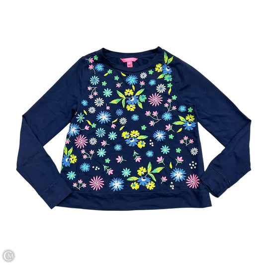 Top Long Sleeve Designer By Lilly Pulitzer In Floral Print, Size: M