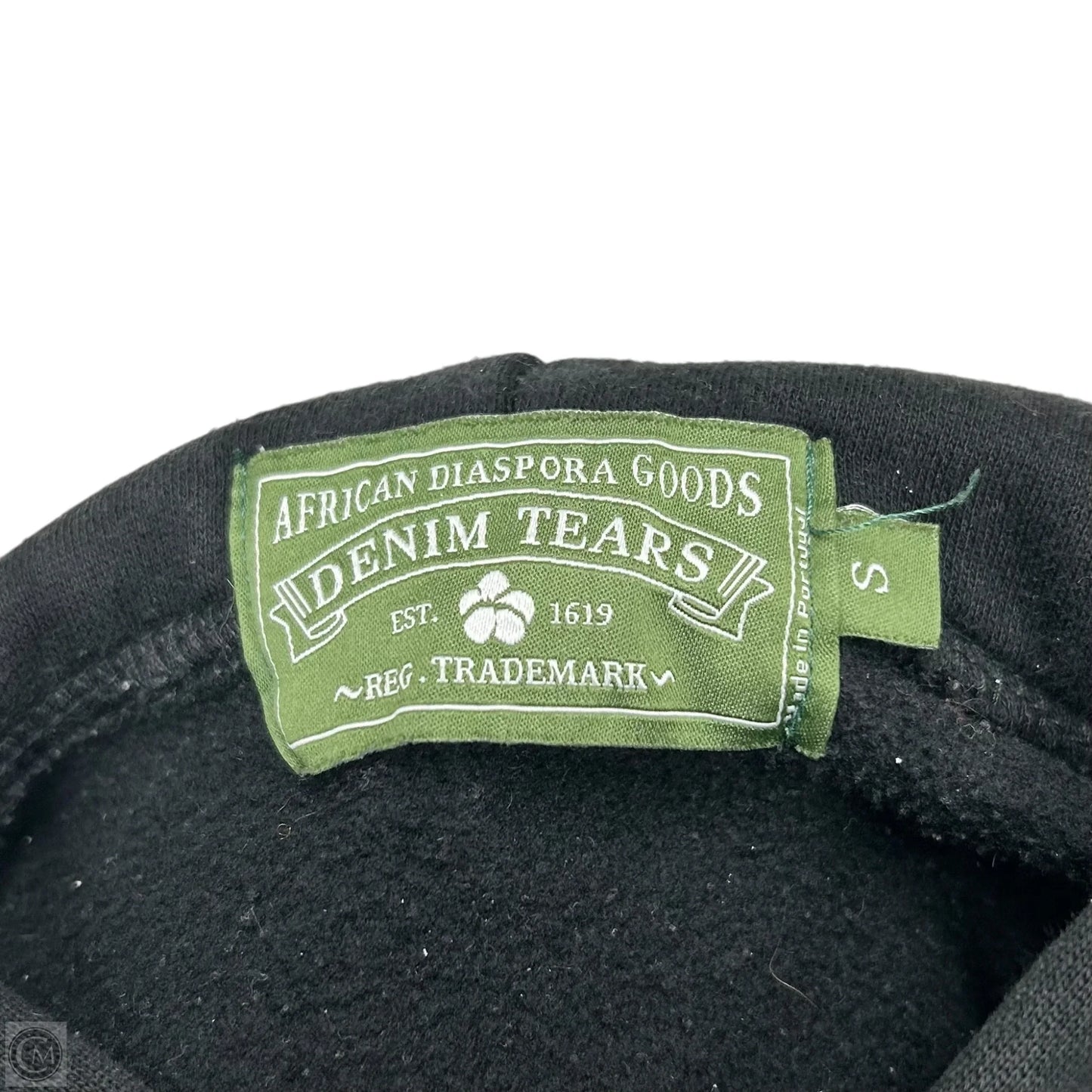 Sweatshirt Hoodie By Denim Tears In Black & White, Size: S