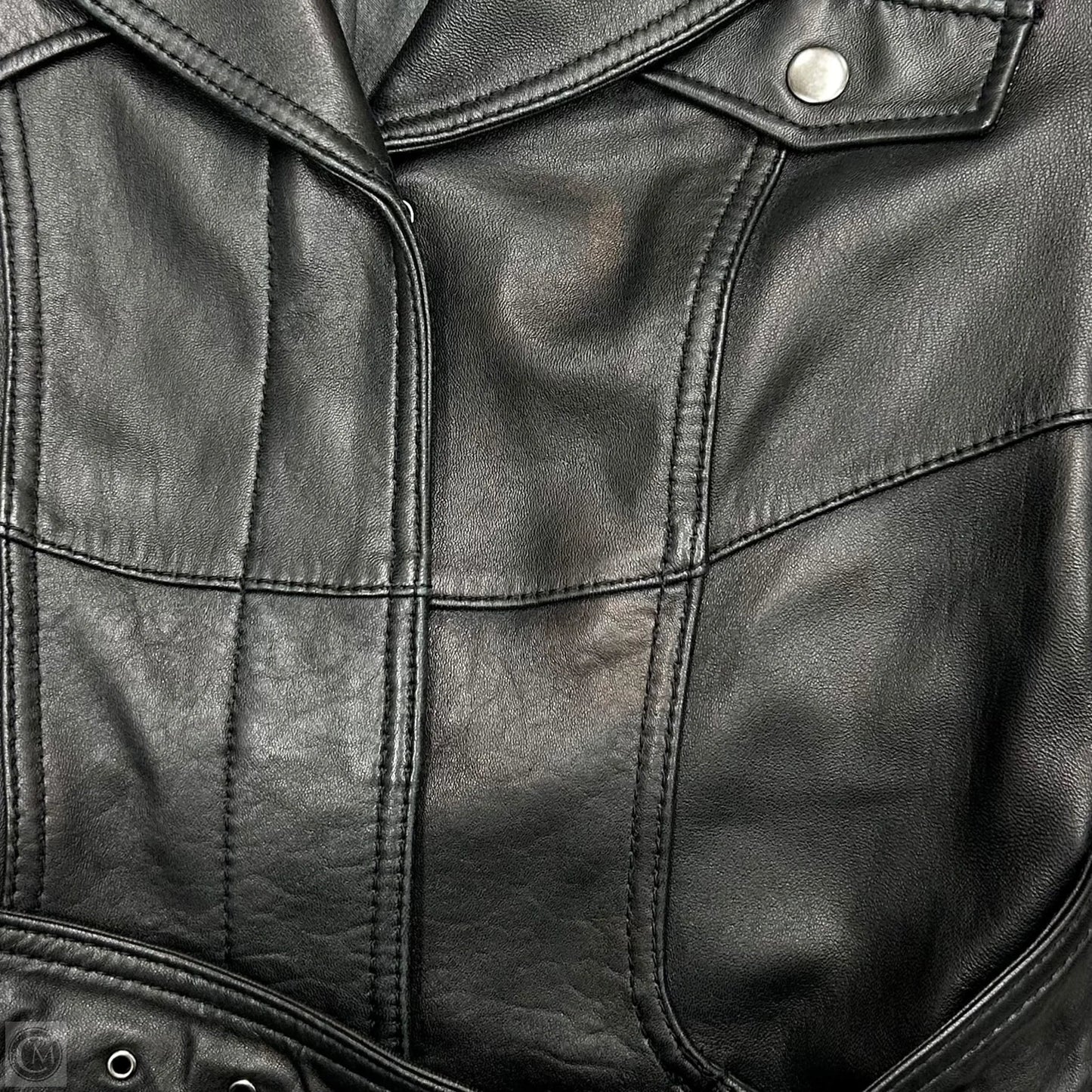 Coat Leather By Kenneth Cole In Black, Size: L