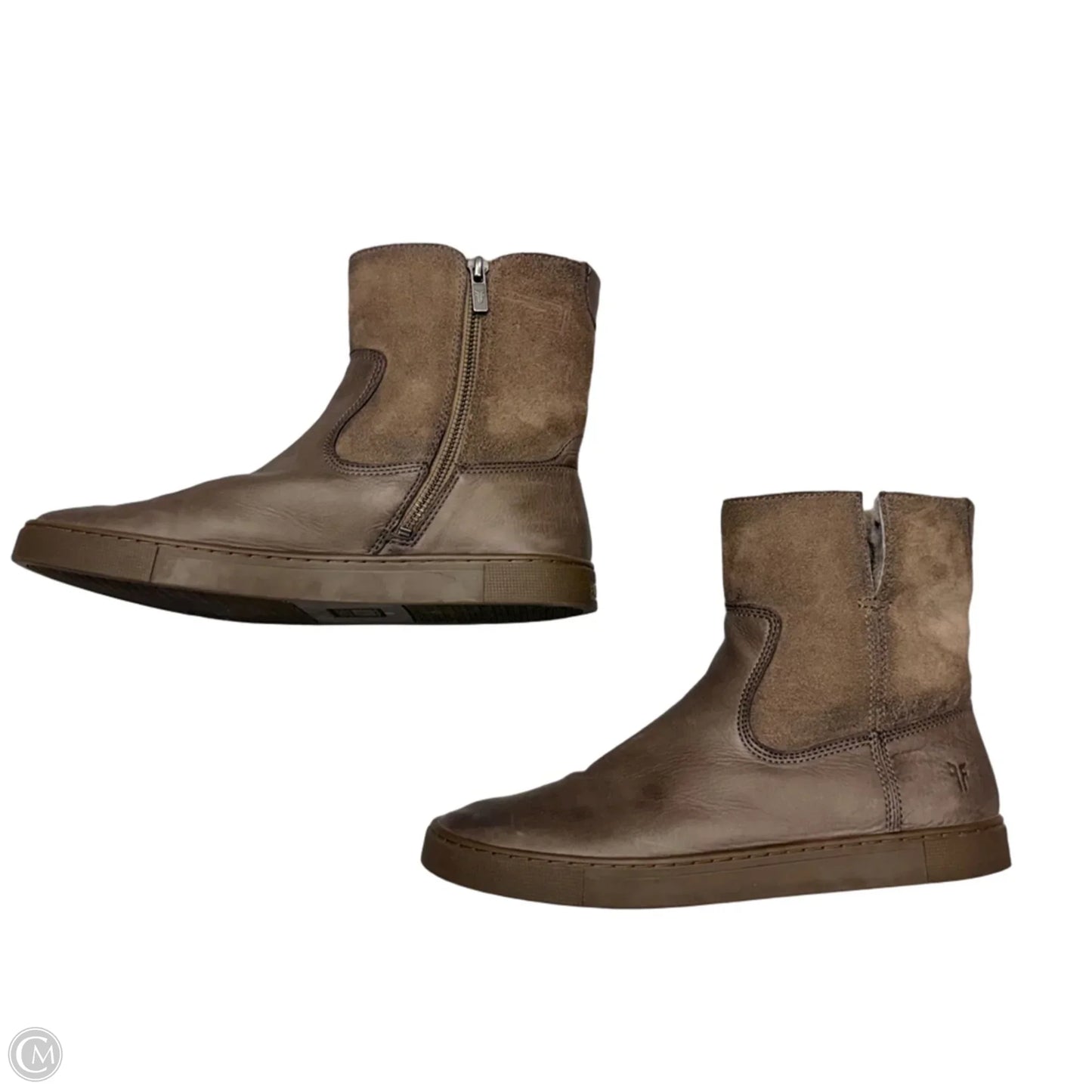Boots Designer By Frye In Taupe, Size: 8.5