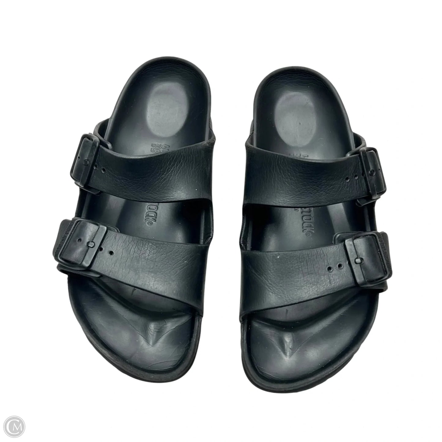 Sandals Flats By Birkenstock In Black, Size: 9