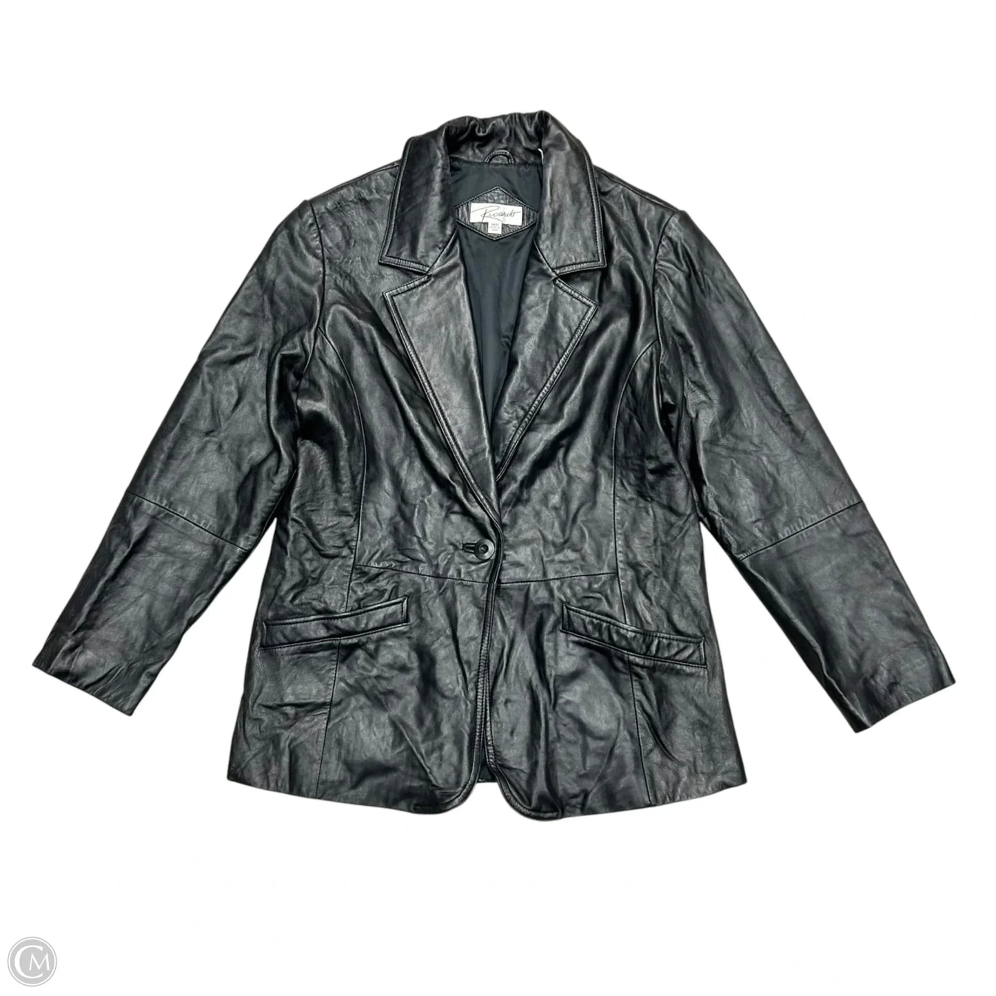 Coat Leather By Ricardo In Black, Size: M