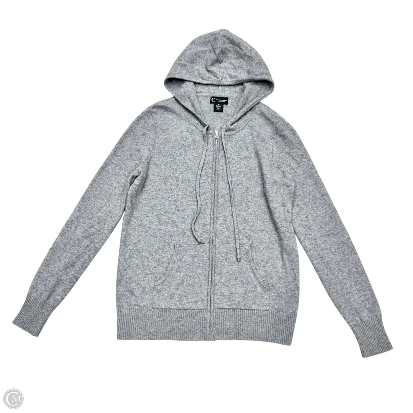 Sweatshirt Hoodie By Bloomingdales In Grey, Size: M
