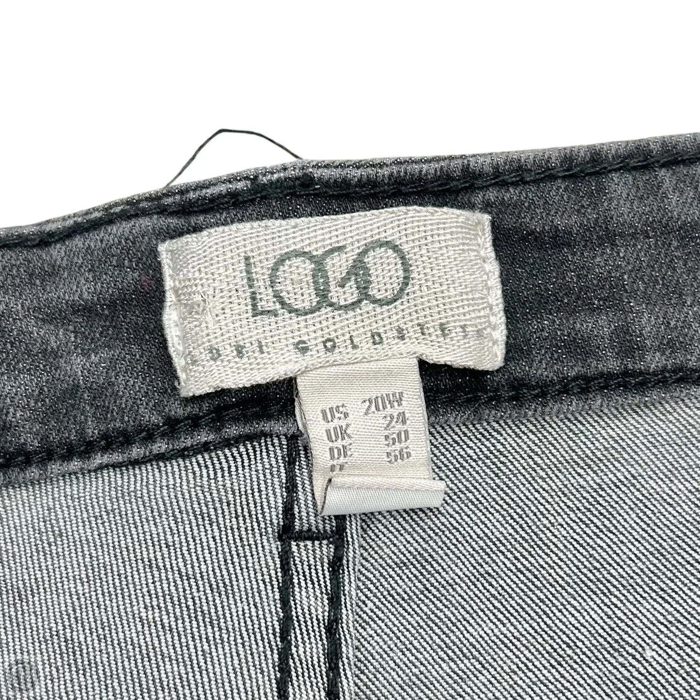 Jeans Straight By Logo In Grey Denim, Size: 20