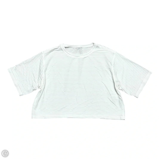 Athletic Top Short Sleeve By Lululemon In White, Size: S