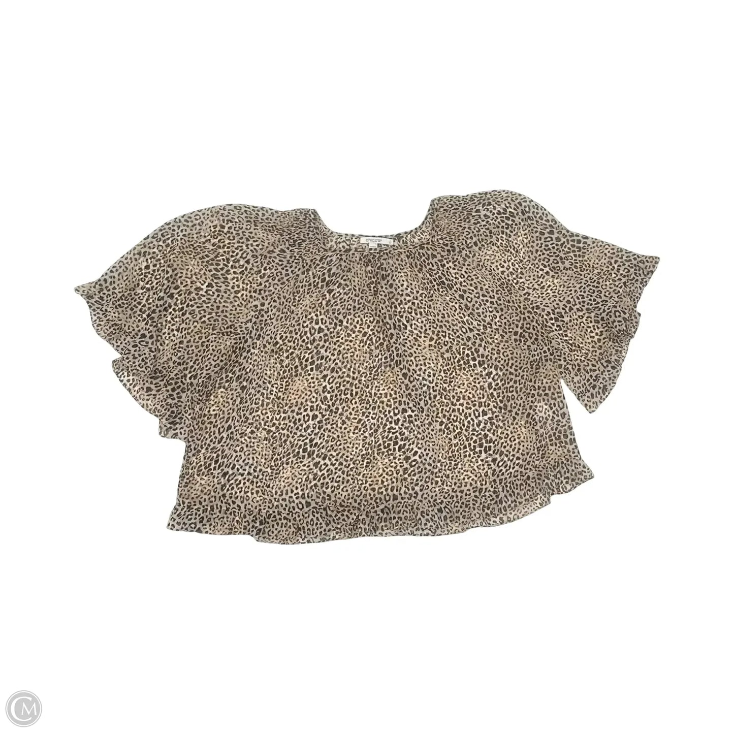 Blouse Short Sleeve By Chicos In Animal Print, Size: M