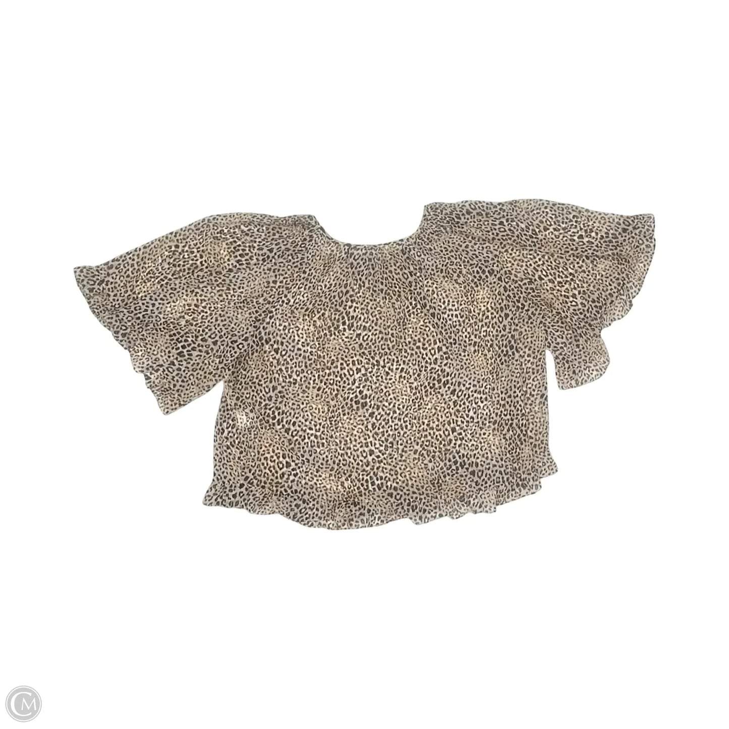 Blouse Short Sleeve By Chicos In Animal Print, Size: M