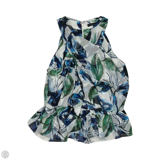 Blouse Sleeveless By White House Black Market In Blue & White, Size: M