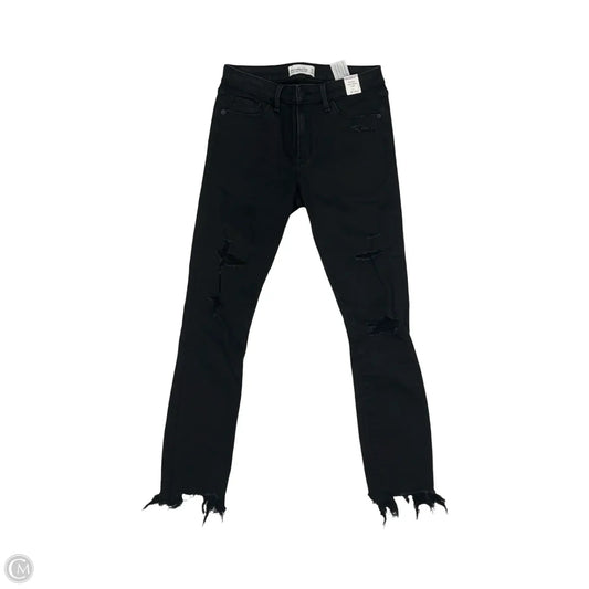 Jeans Skinny By Abercrombie And Fitch In Black Denim, Size: 4