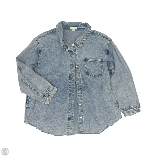 Jacket Denim By Maurices In Blue Denim, Size: Xxl