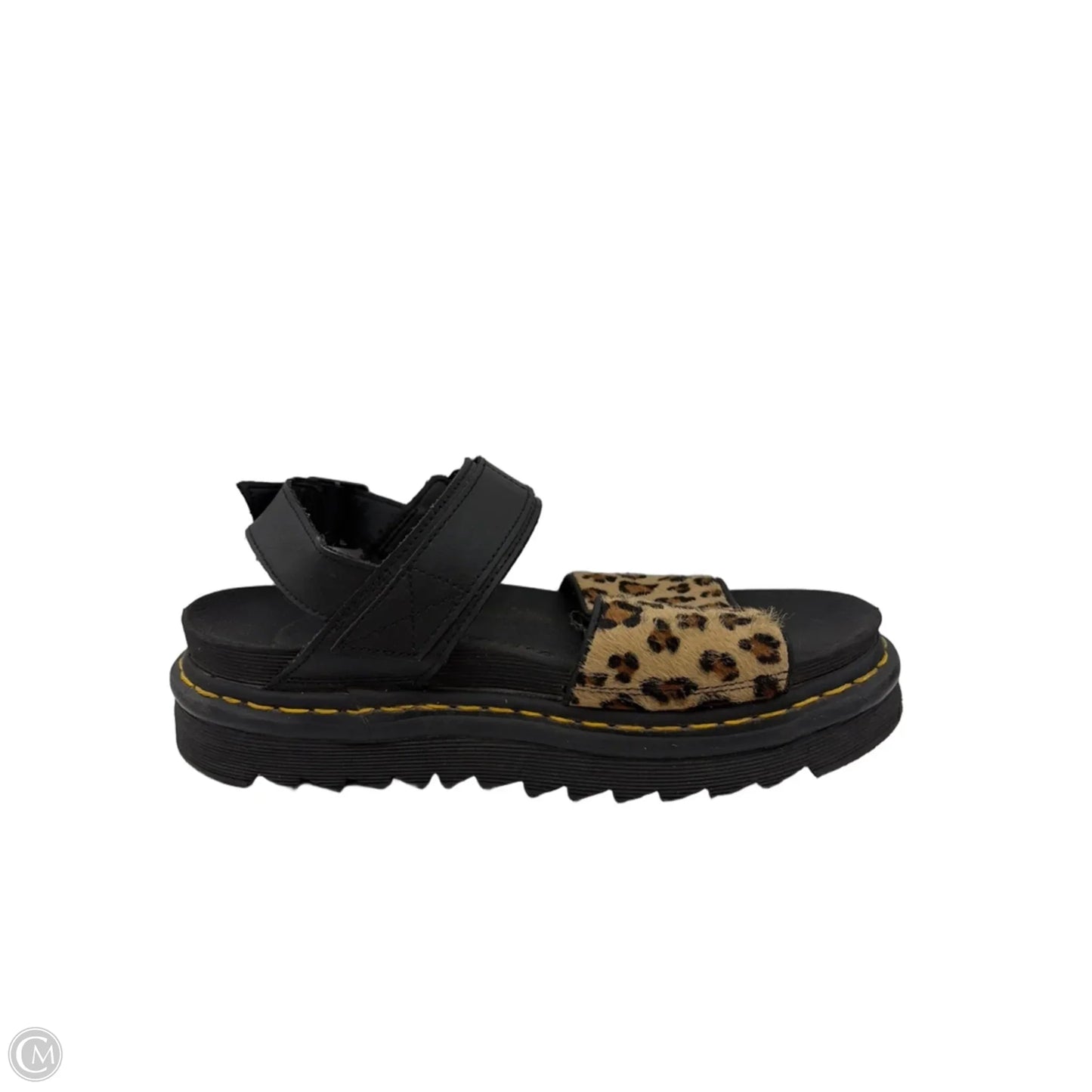 Sandals Designer By Dr Martens In Black & Brown, Size: 9