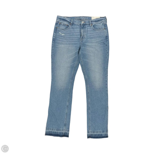 Jeans Straight By American Eagle In Blue Denim, Size: 14