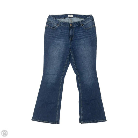 Jeans Flared By Maurices In Blue Denim, Size: 18
