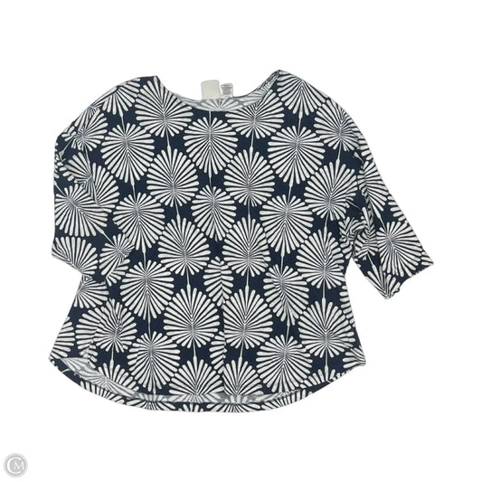 Top 3/4 Sleeve By Joie In Blue & White, Size: 3x