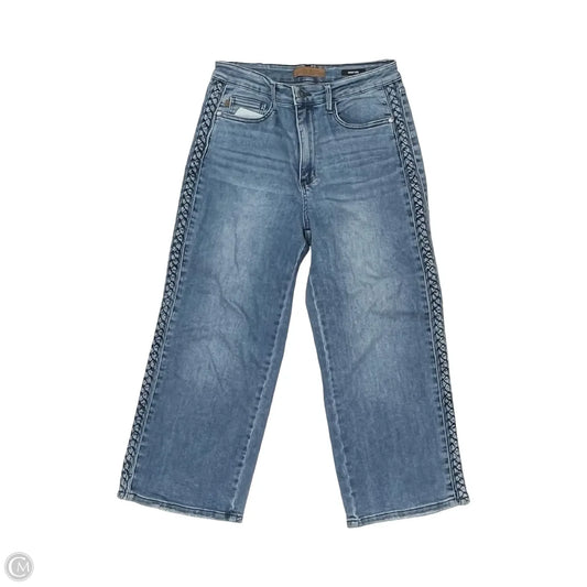 Jeans Wide Leg By Judy Blue In Blue Denim, Size: 10