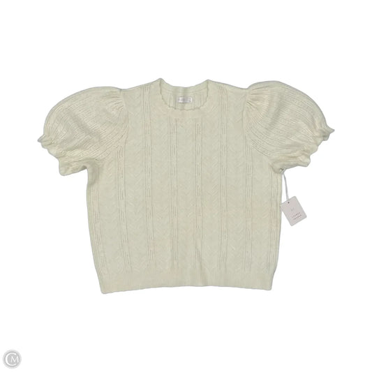 Sweater Short Sleeve By Lc Lauren Conrad In Cream, Size: Xl