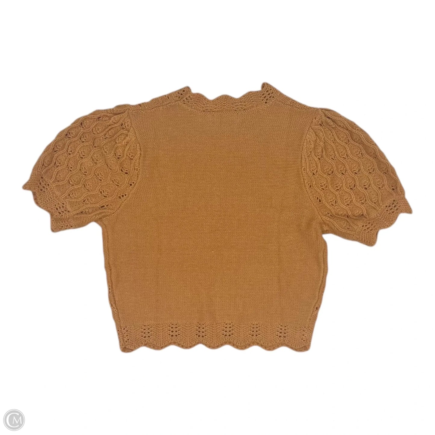 Sweater Short Sleeve By Lush In Orange, Size: S