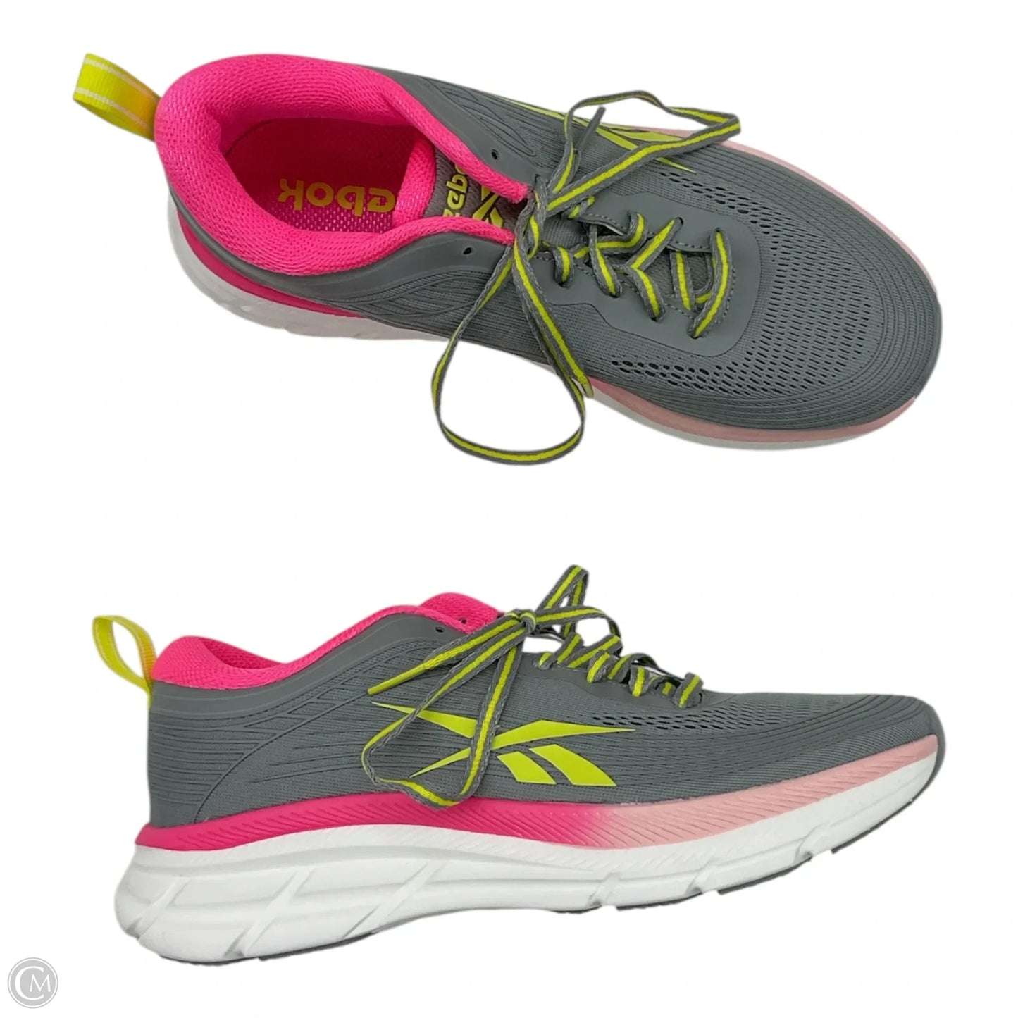 Shoes Sneakers By Reebok In Grey & Pink, Size: 9