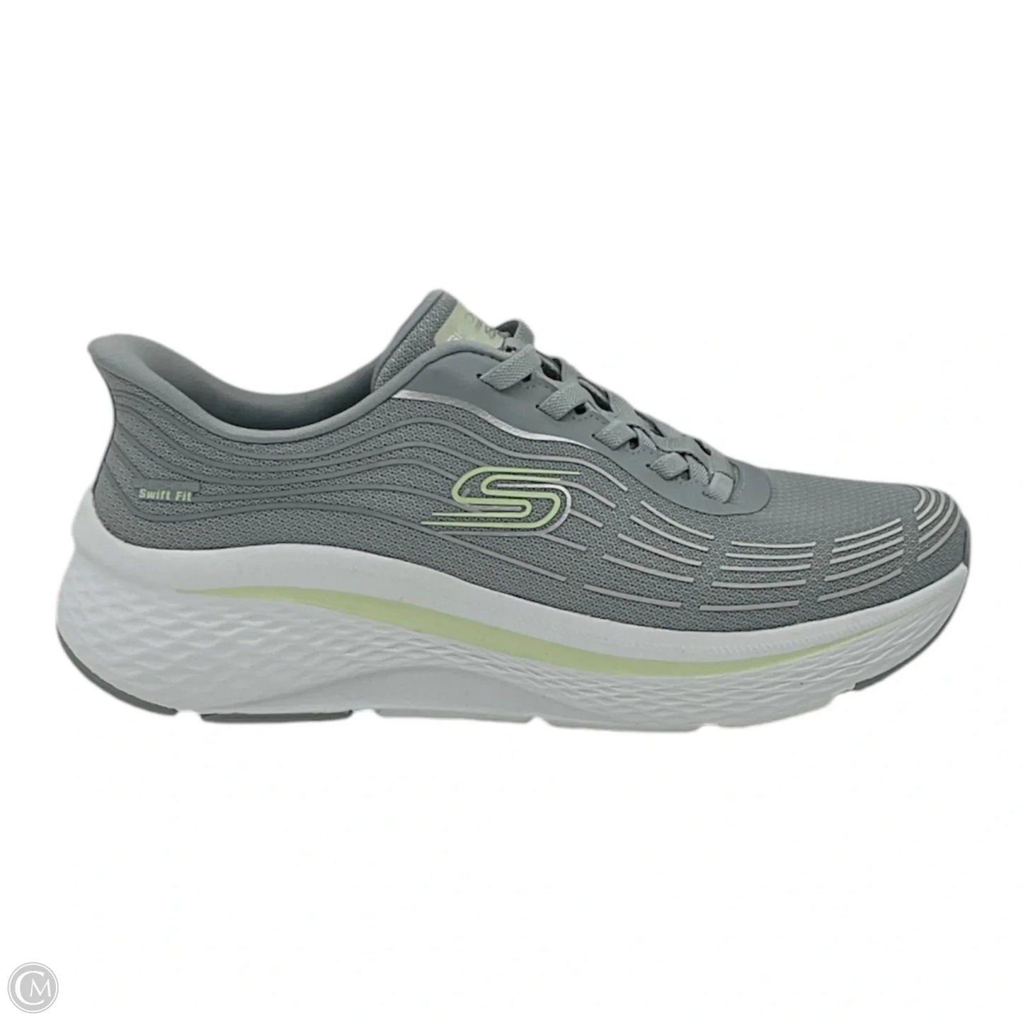 Shoes Sneakers By Skechers In Green & Grey, Size: 9